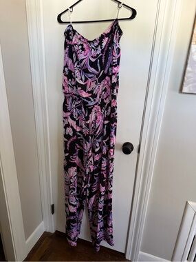 Lily Pulitzer Black & Pink Floral Jumpsuit